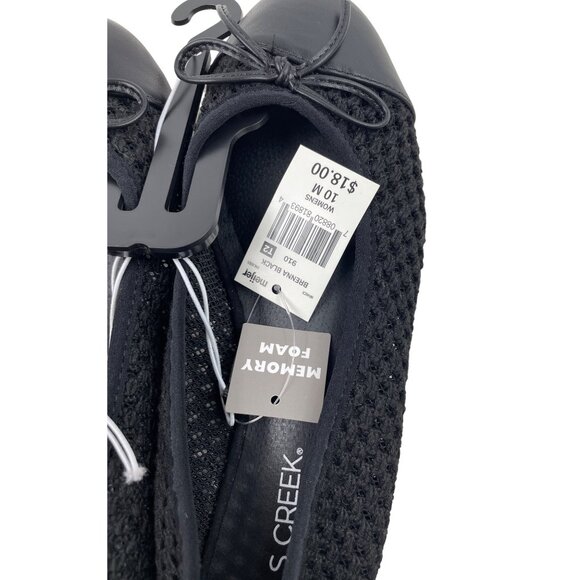 Falls Creek Brenna Womens Size 10M Black Flats w/Memory Foam - Picture 8 of 10